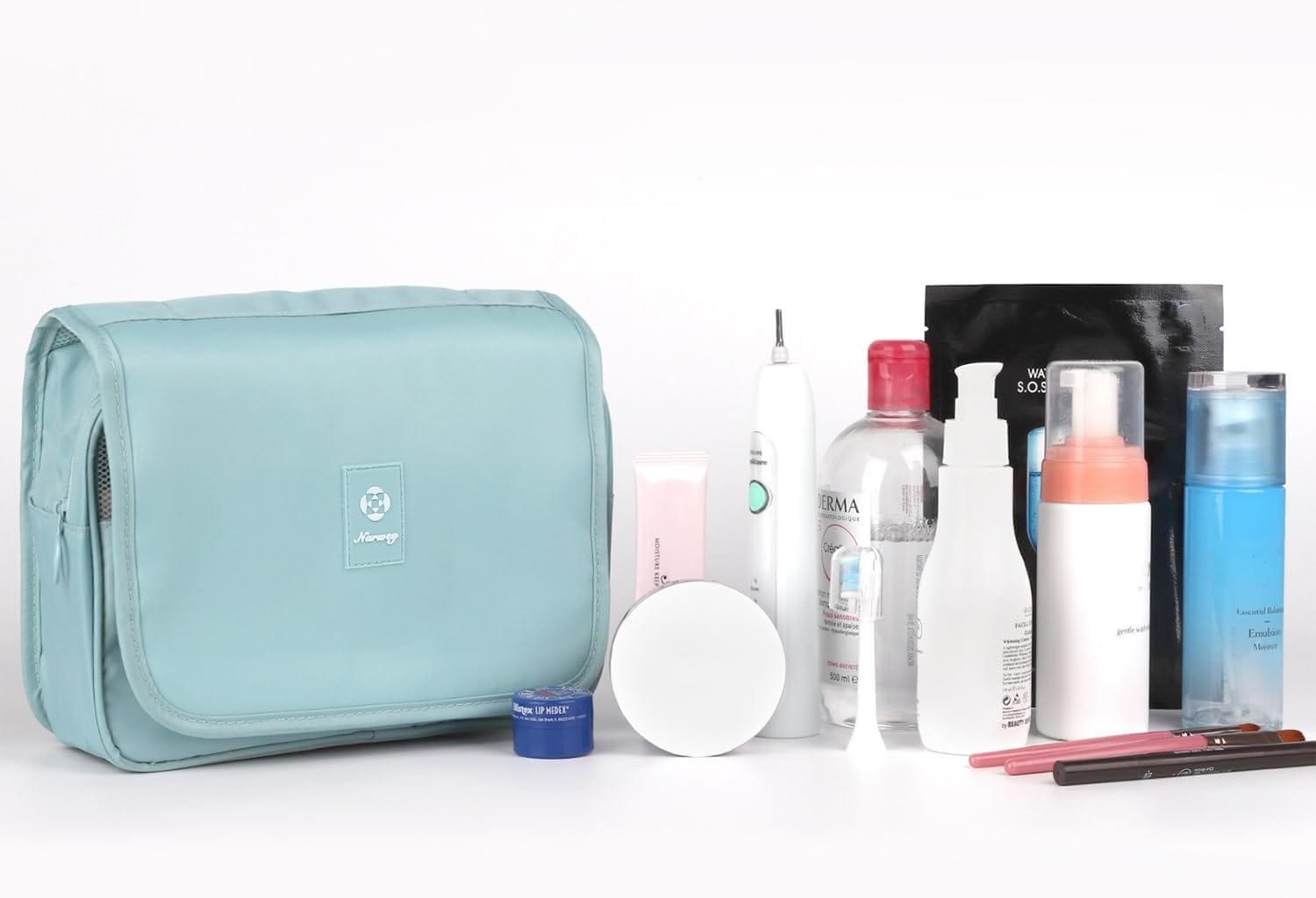 Neceser Colgante Bolsa de Aseo Viaje Maquillaje Organizador Mujer Niñas (Cielo Azul) - Imagen 6