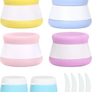 10 tarros de viaje de silicona impermeables, tocador multifunción con tapas herméticas para loción, cosméticos y artículos de tocador