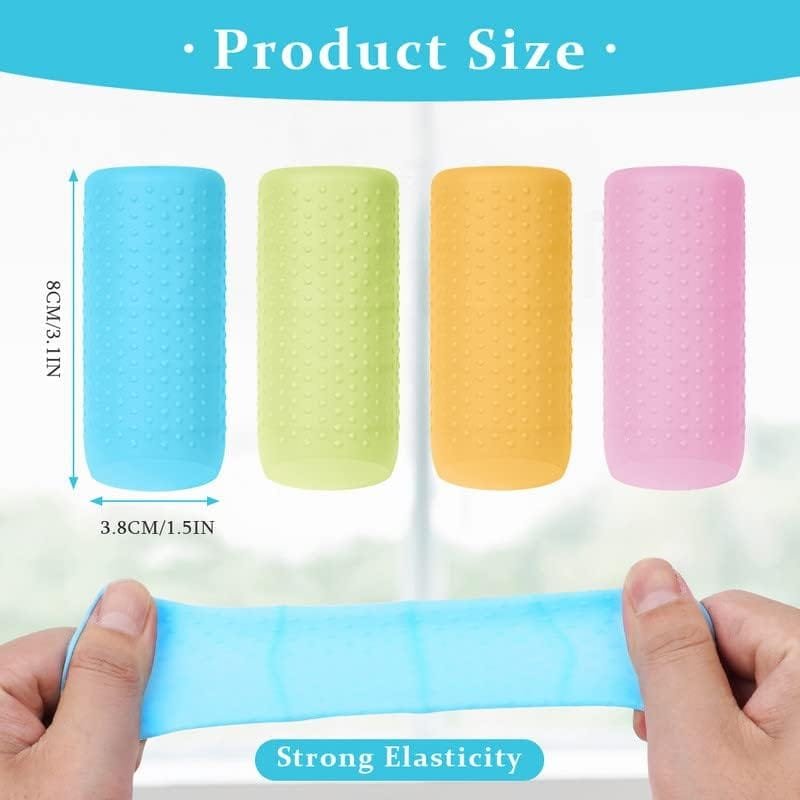 Aucuu 12PCS Fundas de silicona para botellas de viaje, Mangas elásticas para Viajes a Prueba de Fugas, Fundas de Silicona para artículos de tocador de Viaje, para artículos de tocador - Imagen 2