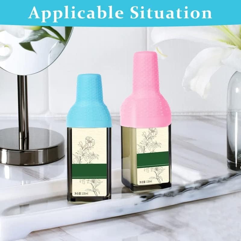 Aucuu 12PCS Fundas de silicona para botellas de viaje, Mangas elásticas para Viajes a Prueba de Fugas, Fundas de Silicona para artículos de tocador de Viaje, para artículos de tocador - Imagen 8