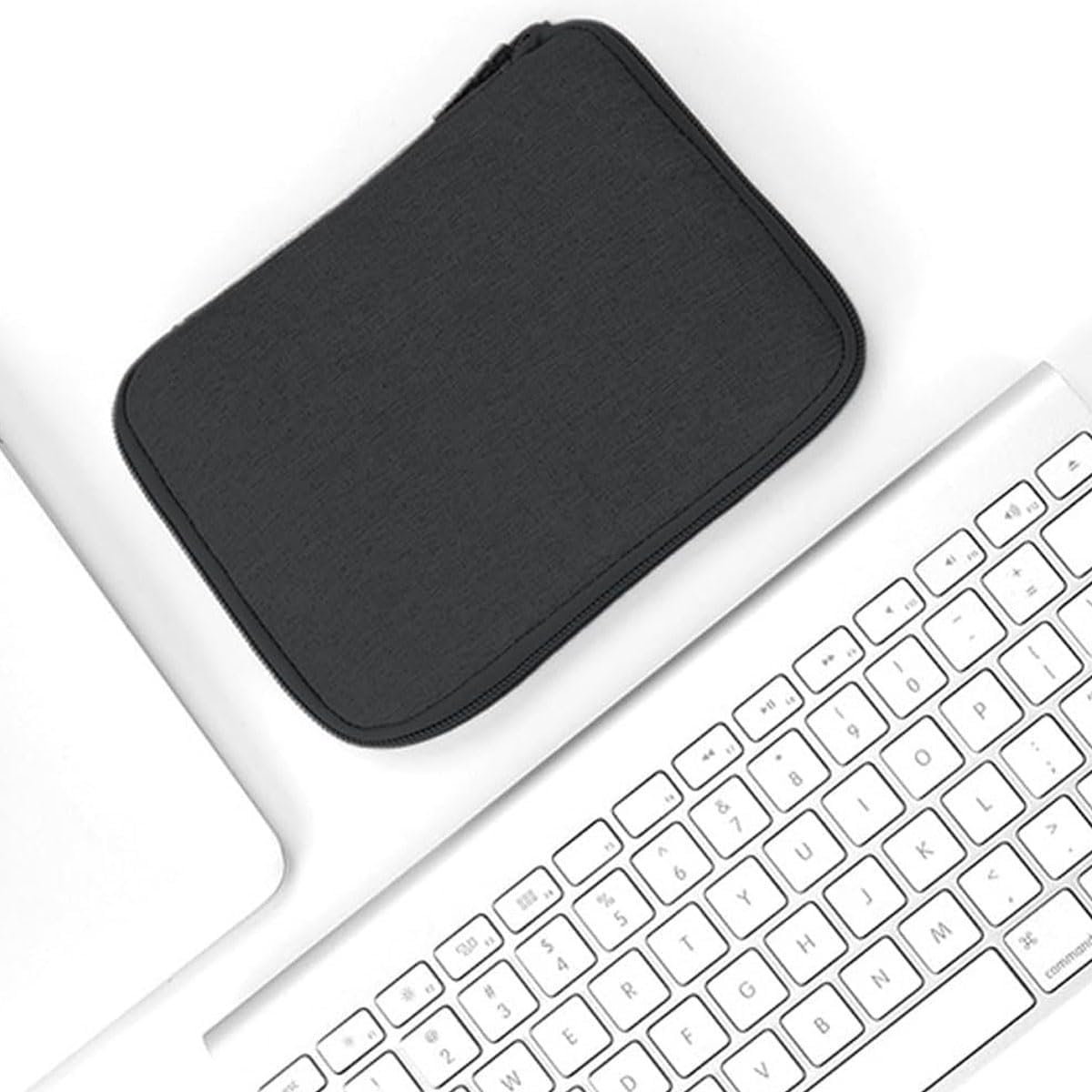 EORPAVU organizador cables viaje,Bolsa para guardar cables, artículos de viaje, artículos esenciales para viajes de vacaciones, bolsa de almacenamiento para viajes, 18,5 x 14 x 2 cm (negro) - Imagen 4