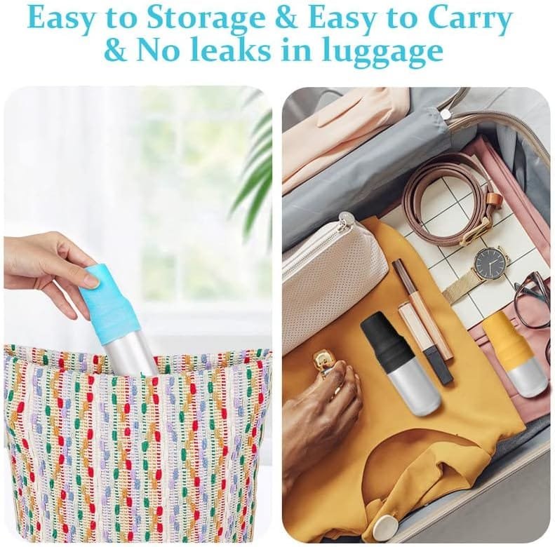 Aucuu 12PCS Fundas de silicona para botellas de viaje, Mangas elásticas para Viajes a Prueba de Fugas, Fundas de Silicona para artículos de tocador de Viaje, para artículos de tocador - Imagen 7