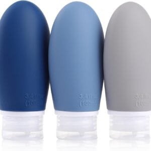 Opret Botes Viaje Rellenables 100ml 3 Piezas, Botellas de Viaje Silicona para Gel y Champu, Botes Viaje a Prueba de Fugas para Gel, Champús, Lociones y Artículos de Tocador, FDA Certificado Sin BPA