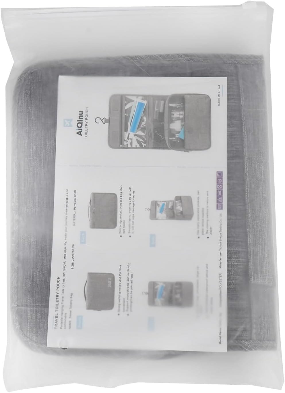 AiQInu Neceser Viaje,Impermeable de Gran Capacidad Neceser Maquillaje,Bolsa de Aseo con Gancho Colgante para Hombre y Mujer Accesorios de Viaje - Imagen 9