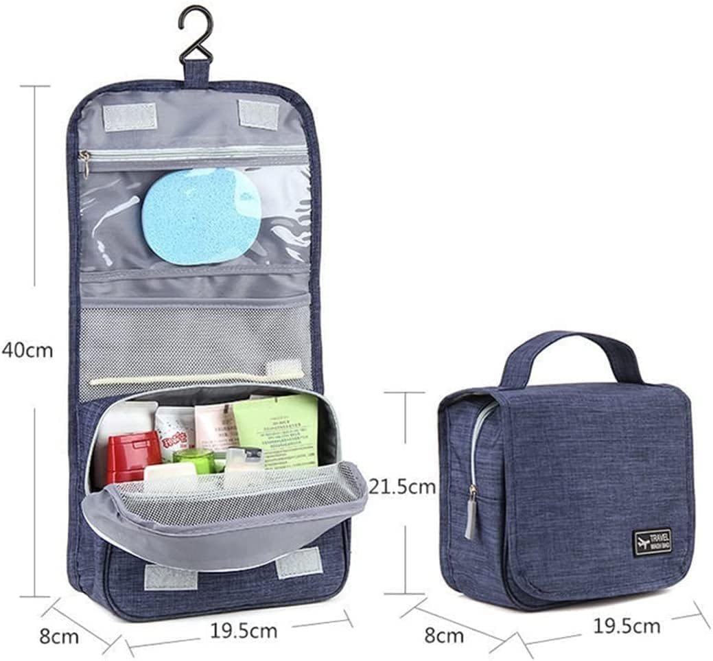 Neceser de viaje,Bolsa de aseo de viaje suspendida,Multi-compartimentos para organizar artículos personales,Gancho de metal para colgar, Azul marino - Imagen 7