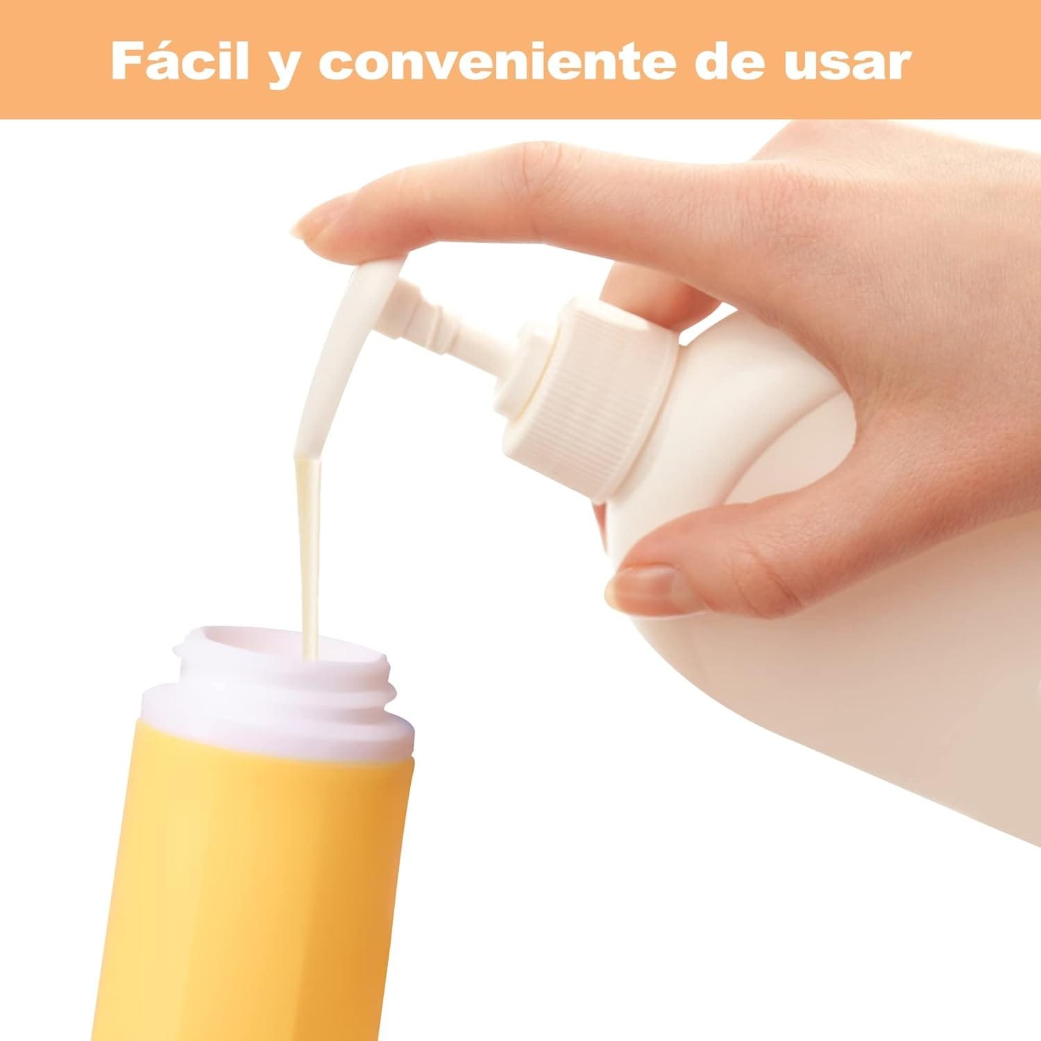 Opret Botellas de Viaje Silicona 4 Pack, Botes Rellenables Viaje de 100ml a Prueba de Fugas para Gel, Champús, Lociones y Artículos de Tocador, FDA Certificado Sin BPA - Imagen 5