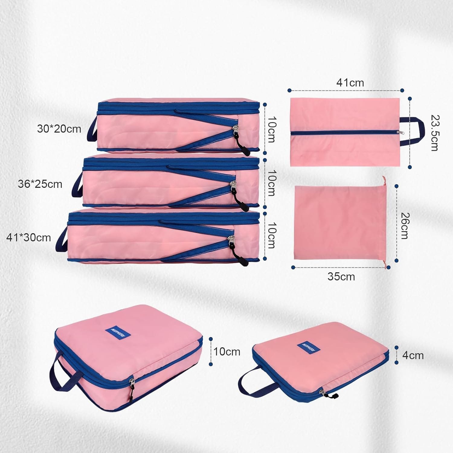 Romon Bolsas Compresion Viaje, 5 Piezas Bolsas Organizadoras Maleta de Viaje, Impermeable Juego de Cubos de Embalaje con Compresión, Para Ropa,Cosméticos,Equipaje - Imagen 2