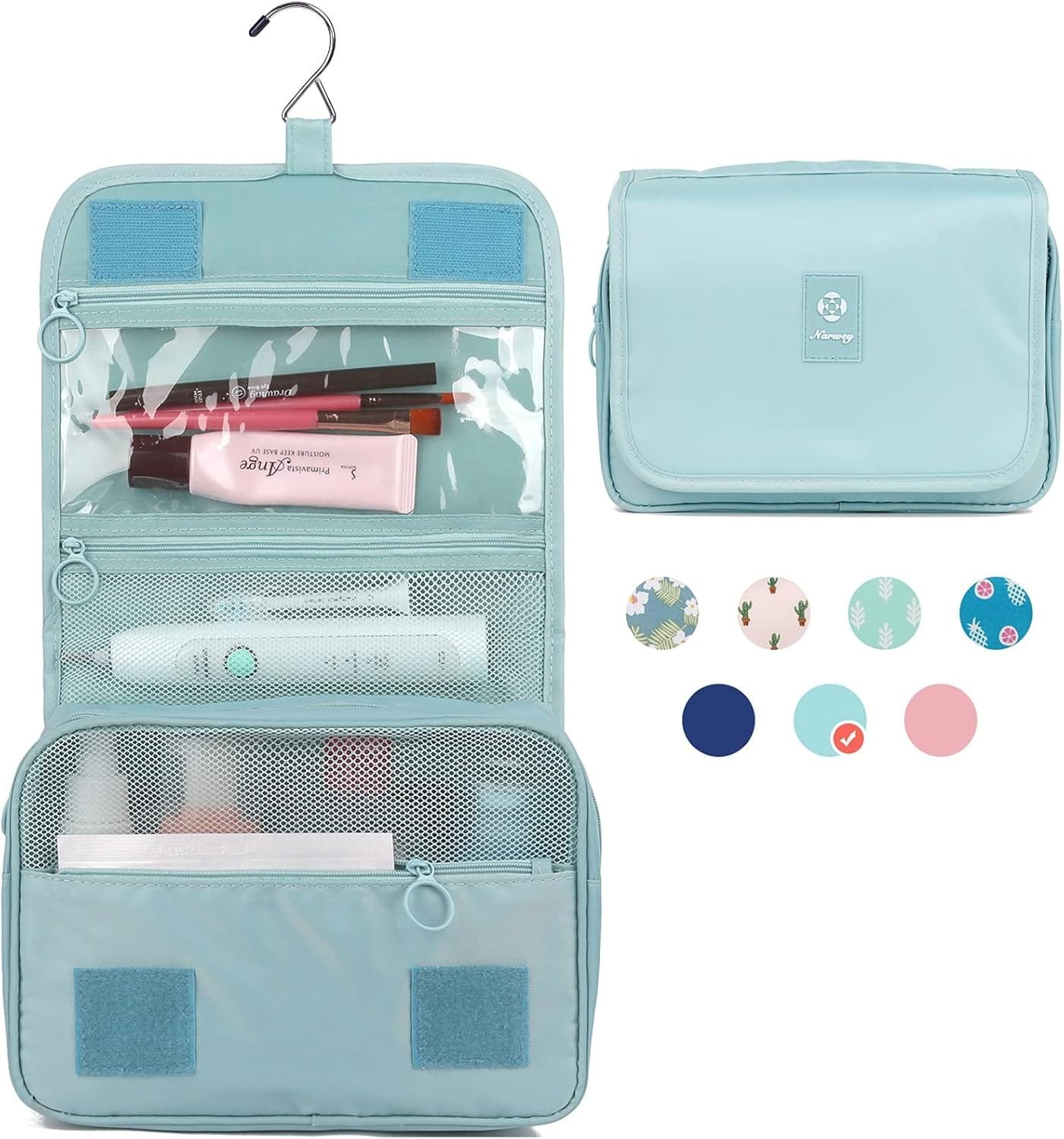 Neceser Colgante Bolsa de Aseo Viaje Maquillaje Organizador Mujer Niñas (Cielo Azul) - Imagen 2