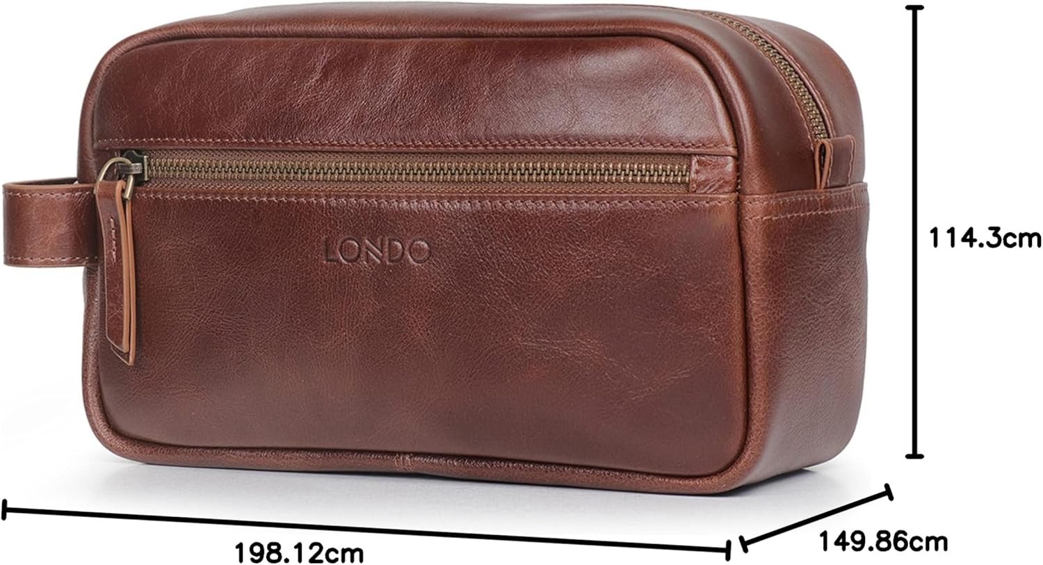 Londo Bolso de Aseo, Viaje en Cuero Genuino - Imagen 9