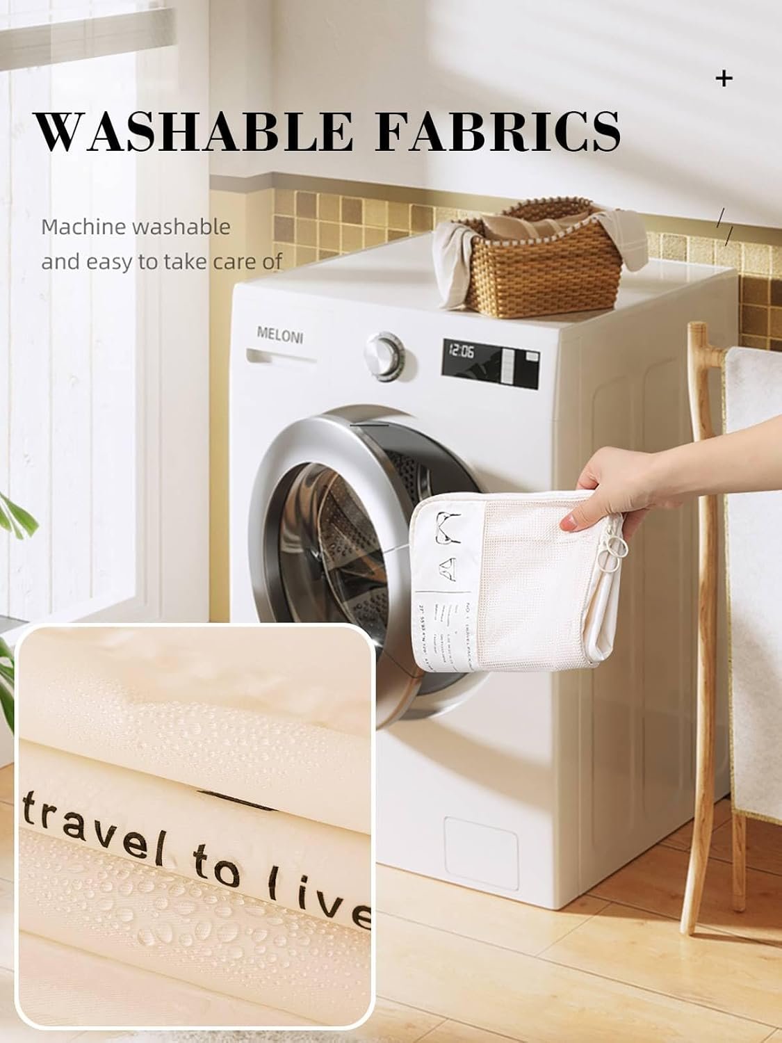 Lammcou Organizador Maleta, 8 en 1 Bolsas de equipaje De Viaje,Packing Cubes con bolsa para cosméticos, bolsa para zapatos, sistema de organización de artículos de viaje para vacaciones y viajes White - Imagen 9