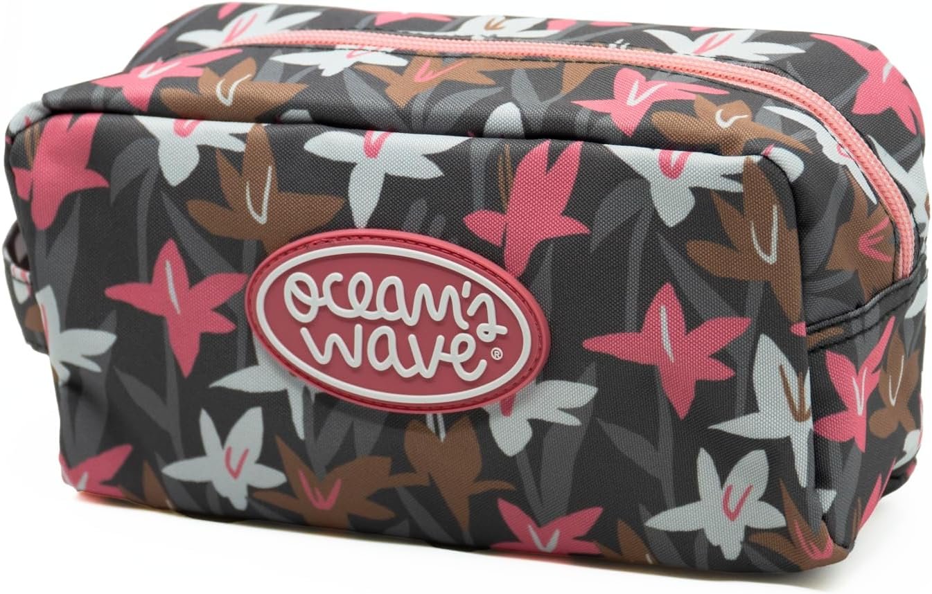 OCEAN'S Wave - Neceser Baño para Artículos Grandes - Medidas 10 x 23 x 12 cm - Neceser de Viaje con 1 Cremallera, 2 Compartimentos y Asa Lateral - Diseño Unisex - Imagen 3