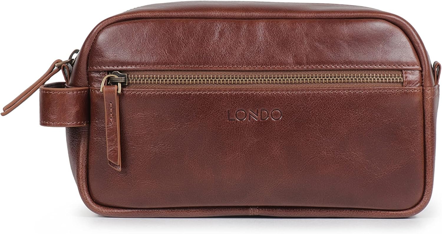 Londo Bolso de Aseo, Viaje en Cuero Genuino - Imagen 2