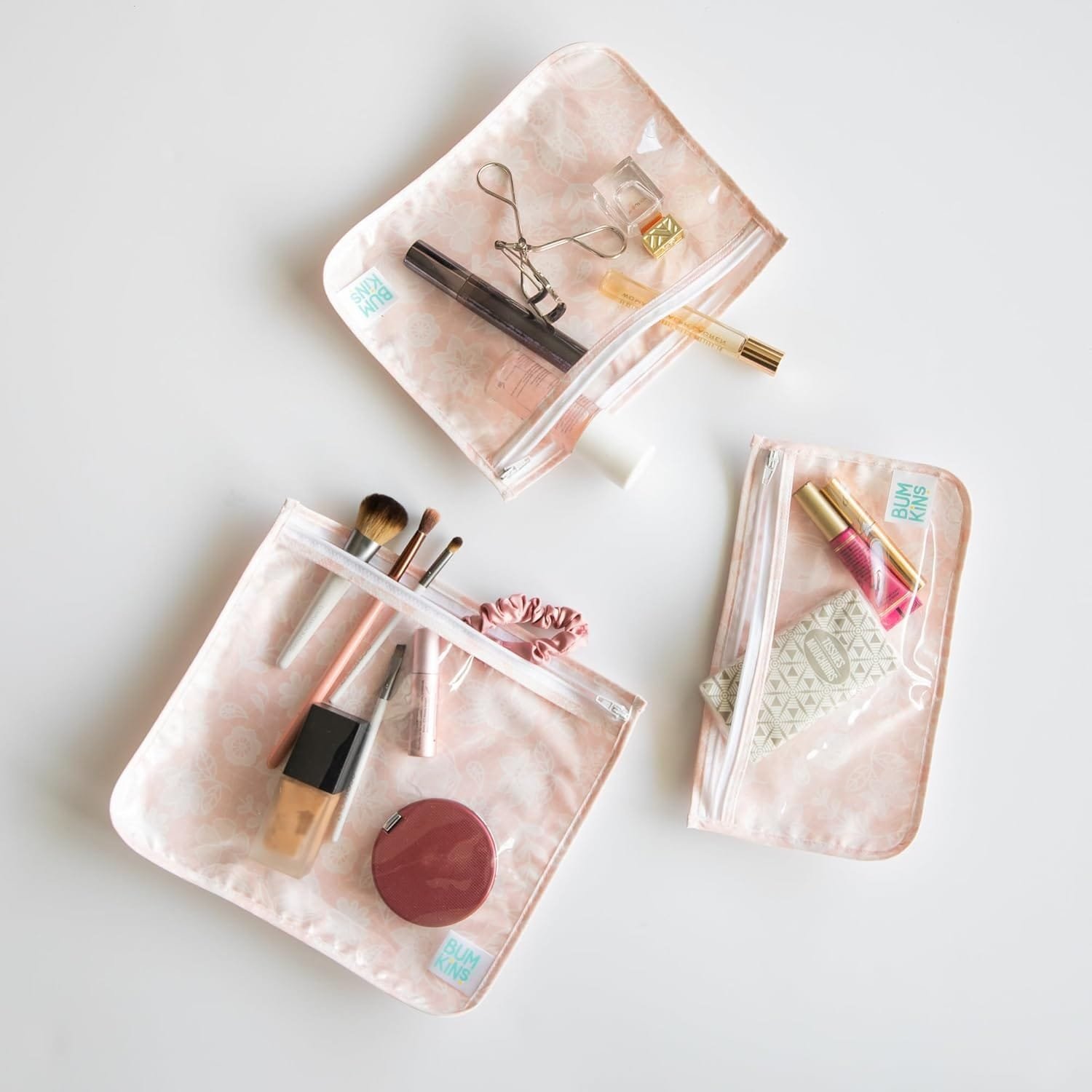 Bumkins Bolsa de Viaje, artículos de tocador, bebé, Bolsa aprobada por la TSA, Bolsa con Cremallera, Compatible con tamaño de Cuarto de galón, Lados Transparentes, organización de Bolsas de pañales, - Imagen 3