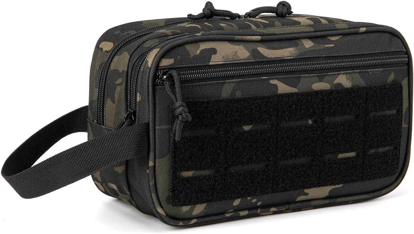QT&QY Bolsa táctica de Aseo para Hombres, Bolsa de higiene, Herramienta Militar EDC, Bolsas Molle, pequeño Kit de Aseo para Hombres, Kit de Afeitado para Hombres, Bolsas de Ducha de Viaje