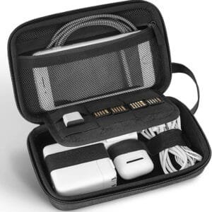 JETech Viajar Accesorios Organizadora Estuche, Faltriquera Bolsa de Gadget Portátil Electrónico para MacBook Adaptador de Corriente, Cable, Lápiz Óptico, Tarjeta SD, Banco de Energía