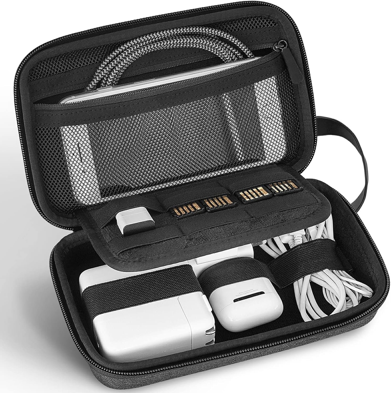 JETech Viajar Accesorios Organizadora Estuche, Faltriquera Bolsa de Gadget Portátil Electrónico para MacBook Adaptador de Corriente, Cable, Lápiz Óptico, Tarjeta SD, Banco de Energía