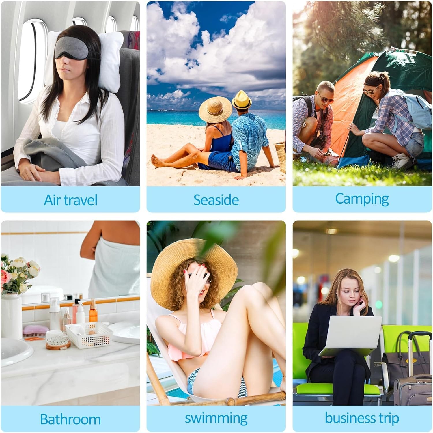 NVIYAM 8 Pack Juego de Botellas de Viaje Silicona Botes Viaje Rellenables kit Viaje Avion Botes Rellenables Viaje Juego de Botes Viaje Rellenables Silicona a Prueba de Fugas Botellas para Cosméticos - Imagen 7