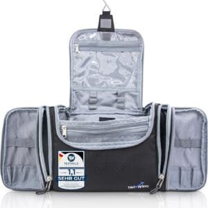 TRAVANDO Neceser Hombre Grande XXL, Bolsa de Aseo para Colgar, Neceser de Viaje, Accesorios de baño, Bolso Hombres, Caballeros, Señores