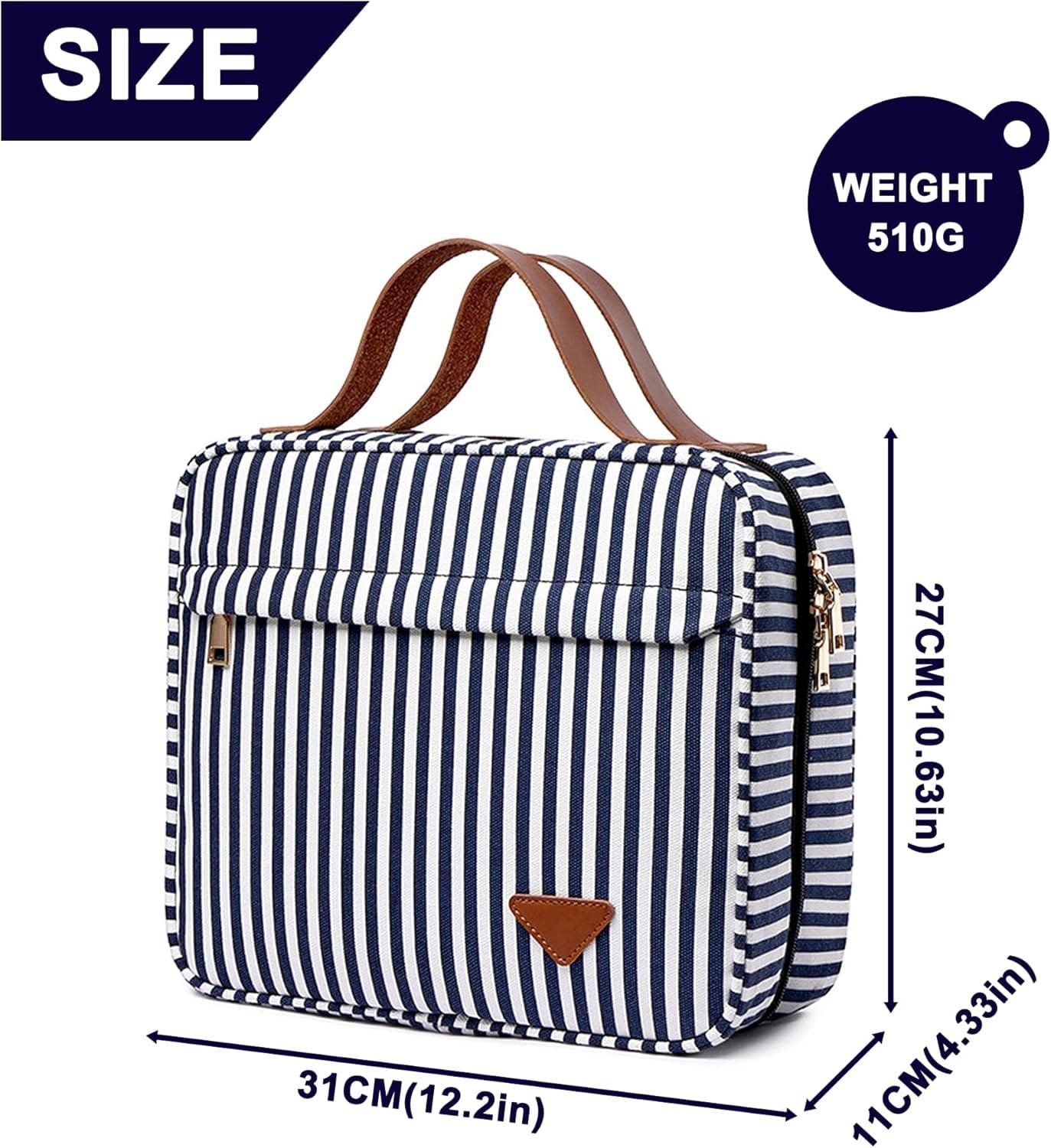 Organizador de artículos de tocador de Viaje para cosméticos de Gran Capacidad para Mujeres con 4 Compartimentos y 1 Gancho Resistente, Viajes/Uso Diario - Imagen 5