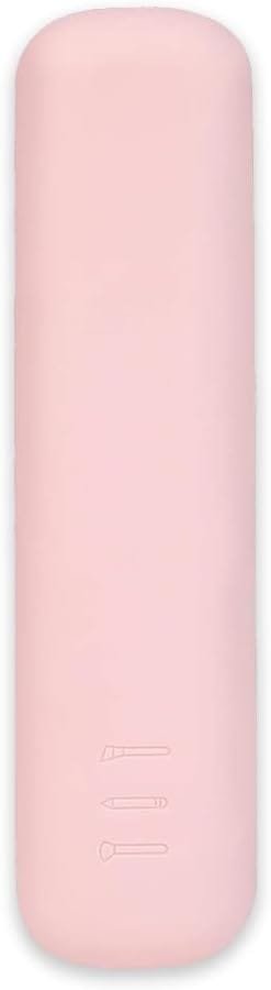 1 Pieza Bolsa Silicona Brochas Maquillaje Viaje Organizador Maquillaje Impermeable Pequeña Para Cosméticos Artículos Esenciales Viaje Para Mujeres Y Niñas (Rosa)