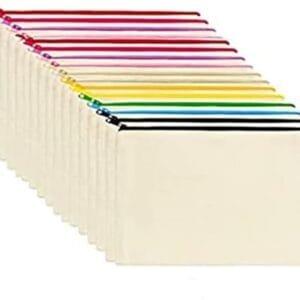 DIY Bolsa de Lona con Cremallera,artículos de sublimación para Bolsa de cosméticos, Estuche de lápices, artículos de tocador de Viaje, multifunción, 16 Piezas, 21 x 12 cm(Cremallera de Color)