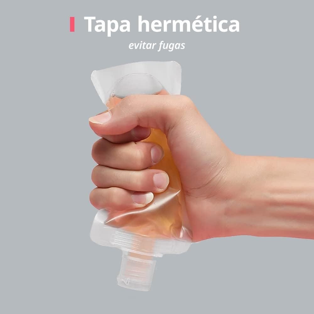 Mulaibdin 15 Piezas Botes Viaje Rellenables 30/50/100ml, Botellas de Viaje Avion, Botes para Gel y Champu, Travel Essentials, Botella a Prueba de Fugas, Kit Viaje Higiene para Artículos de Tocador - Imagen 3