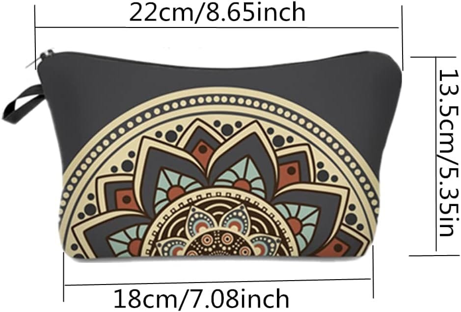 4 Piezas Neceser Maquillaje Pequeño Pequeña Práctico Estampado Cosméticos Bolsa de Aseo Bolsas de Maquillaje de Lona con Cremallera para Escuela de Manualidades de Viaje DIY - Imagen 5