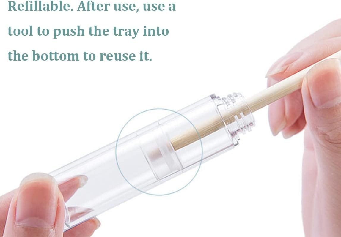 12 botellas de 10 g y 10 ml portátiles para bomba sin aire, botellas de loción al vacío, botellas de artículos de tocador de viaje, frascos para crema y base, champú, etc, Transparent - Imagen 3