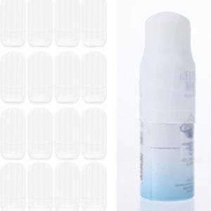 Dimeho 16 fundas elásticas para evitar fugas, artículos esenciales de viaje, fundas de silicona reutilizables a prueba de fugas para contenedores de viaje, equipaje, artículos de tocador de tamaño de