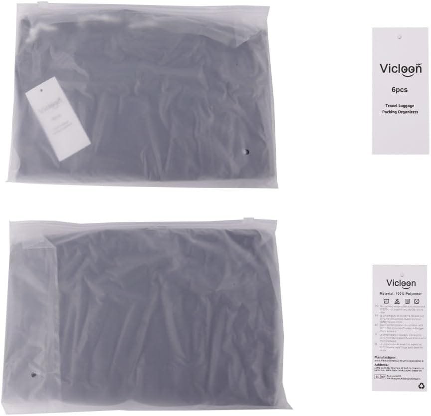 Vicloon Organizador de Equipaje, Organizadores de Viajes, Organizador de Maleta Incluir Cubos del Embalaje del Recorrido y Bolsos de la Compresión - Imagen 9