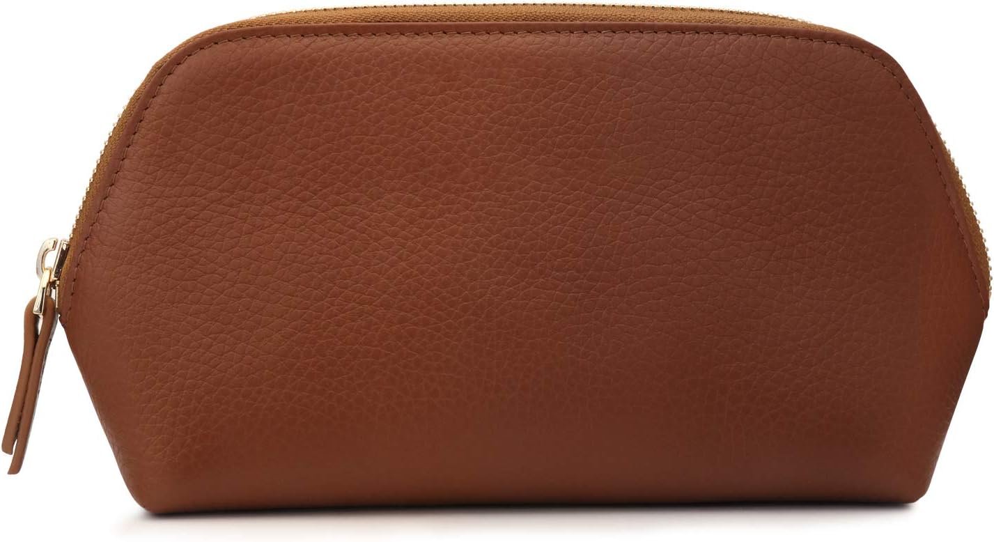 Londo Bolso de Cosméticos en Cuero Genuino para Maquillaje, Bolsa de Viaje Organizador de artículos de tocador Clutch, Unisex - Imagen 7