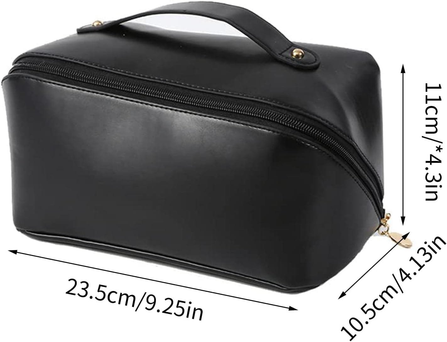 Ocobetom Bolsa cosmética de Viaje de Gran Capacidad, Bolsa portátil de Maquillaje de Viaje, Bolsa de Aseo de Cuero para artículos de tocador cosméticos de Cuidado de la Piel - Imagen 5