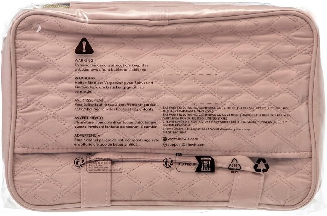 Lifewit Neceser de Viaje, Bolso de Maquillaje Grande, Organizador de Viaje para Mujer con Asas, Neceser de Viaje Interior Transparente con Gancho, Guarda Frascos, Accesorios, Mediano, Rosa - Imagen 9