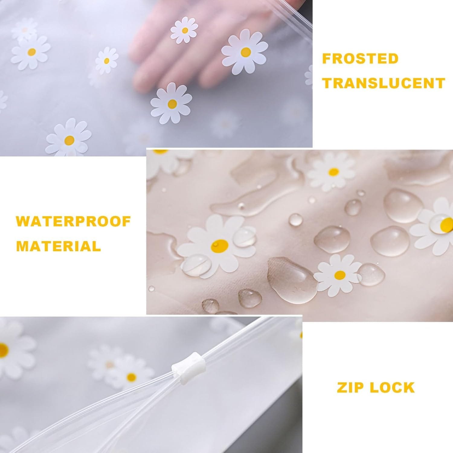 KEYRI 20 Piezas Bolsas de Almacenamiento de Viaje para Guardar Ropa Organizadores de Embalaje de Viaje Ziplock Reutilizable de Transparente para Almacenar Bragas Zapatos Cosmético (Floral) - Imagen 4