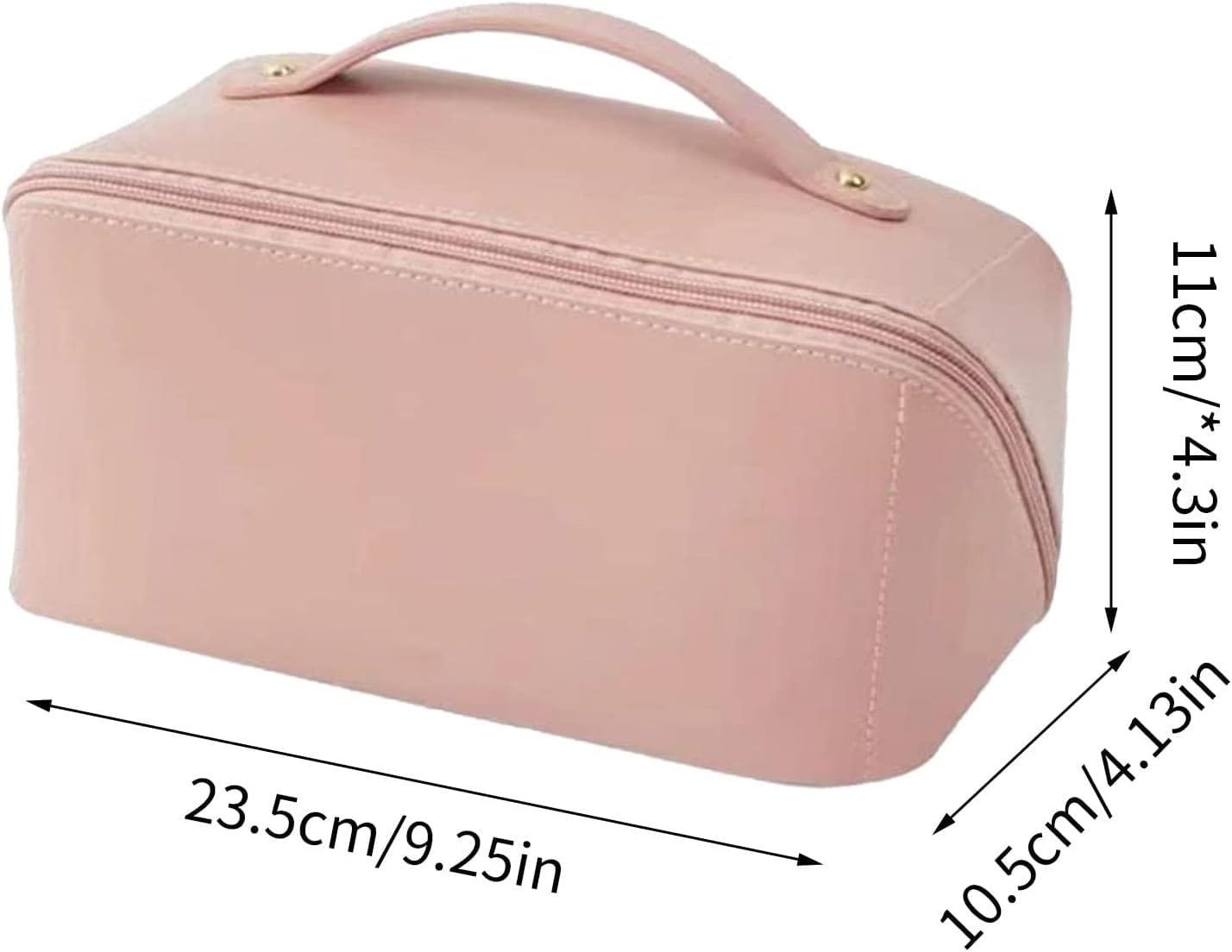 Ocobetom Bolsa cosmética de Viaje de Gran Capacidad, Bolsa portátil de Maquillaje de Viaje, Bolsa de Aseo de Cuero para artículos de tocador cosméticos de Cuidado de la Piel - Imagen 5