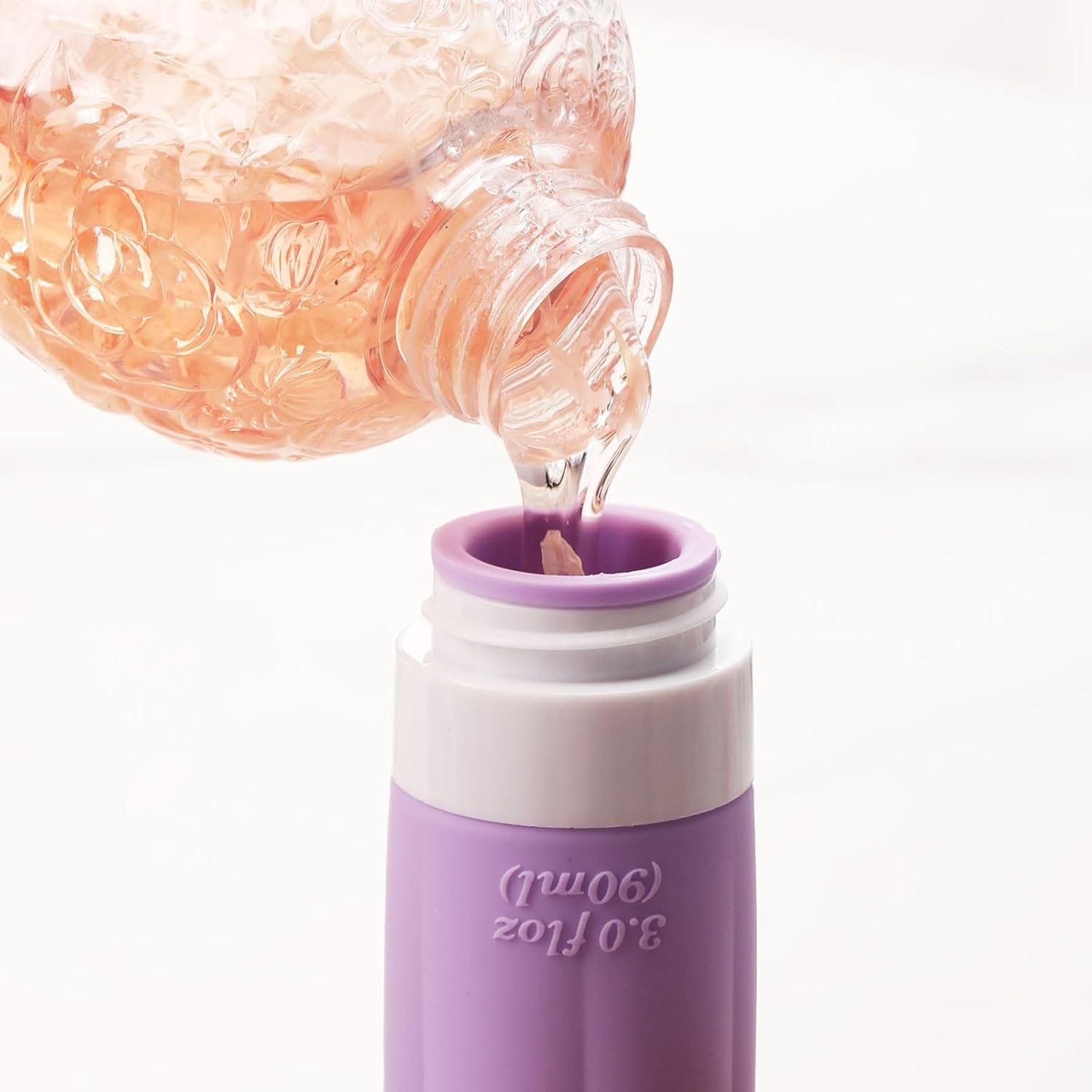 5 botellas de viaje para artículos de tocador con bolsa de aseo transparente con cremallera, botellas de silicona a prueba de fugas, relleno de champú acondicionador, loción, artículos esenciales de - Imagen 3