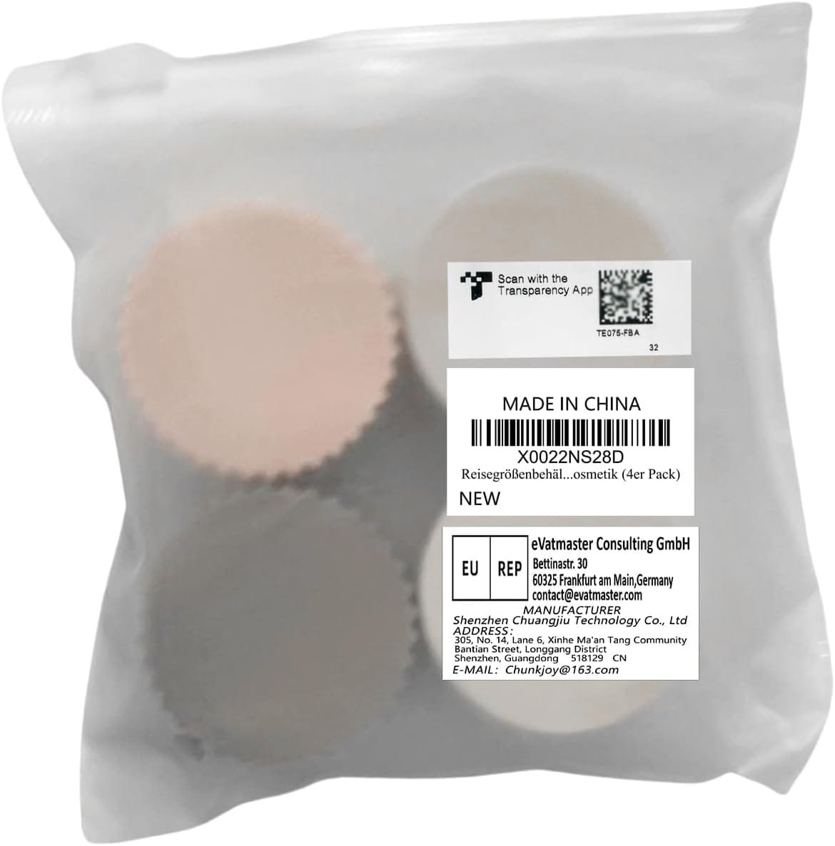 Tenorbass Envases de Viaje, Tarros de Silicona de Viaje para Cremas Lociones Envases con Tapa a Prueba de Fugas Pequeños Envases de Viaje para Artículos de Baño, Cosméticos (Pack de 4) - Imagen 8