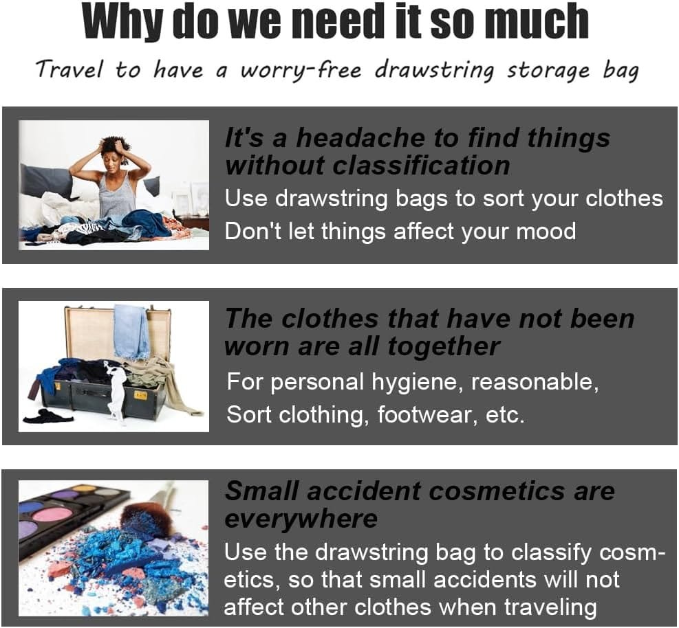 Bolsas para Zapatos 25 PCS Bolsas Transparentes con Cordón, Zapatos de Viaje Bolsa de Acabado, Multifunción Impermeable Bolsa a Prueba de Polvo Zapatos, para Cosméticos Ropa Calzado Artículos Viajes - Imagen 4