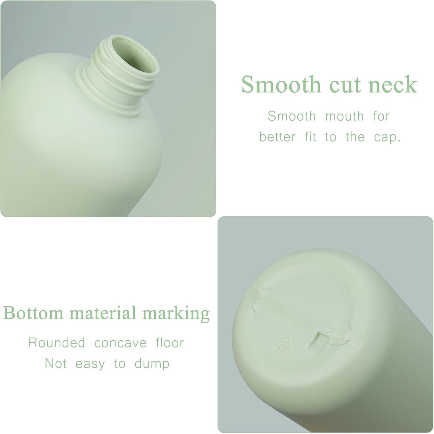 Botellas de Viaje Rellenables 100ML/200ML/260ML/300ML,Forreen 4 Piezas Botes Viaje Rellenables Portátil Exprimible Plástico Contenedores de Viaje para Champú,Cremas,Loción y Acondicionador - Imagen 3