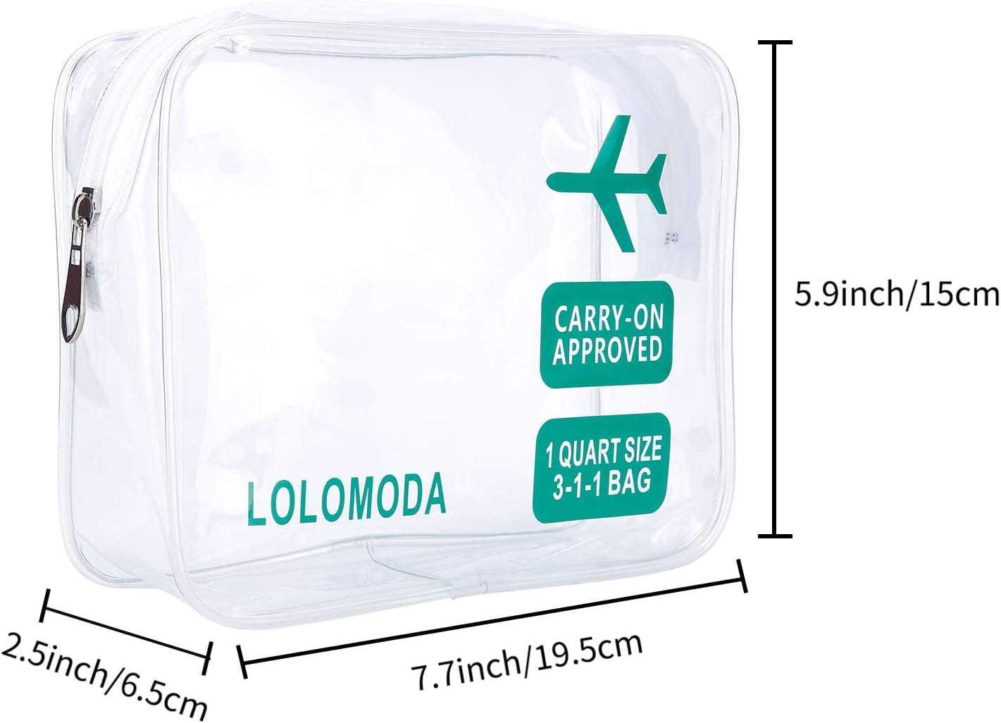 Kit de Aseo Transparente de 2 Piezas, Kit de Viaje para el avión, Conjunto de Viaje en Equipaje de Mano, Bolsa de cosméticos para Hombres y Mujeres TSA Bolsa de Transporte Conforme a la Norma - Imagen 2