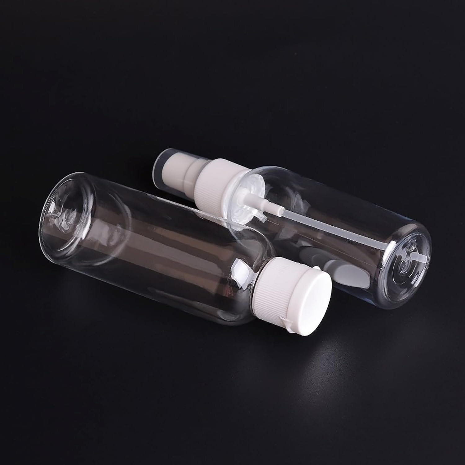 Juego de 9 botellas de viaje a prueba de fugas, rellenables, pequeñas botellas de plástico vacías para cosméticos y artículos de tocador de viaje - Imagen 4