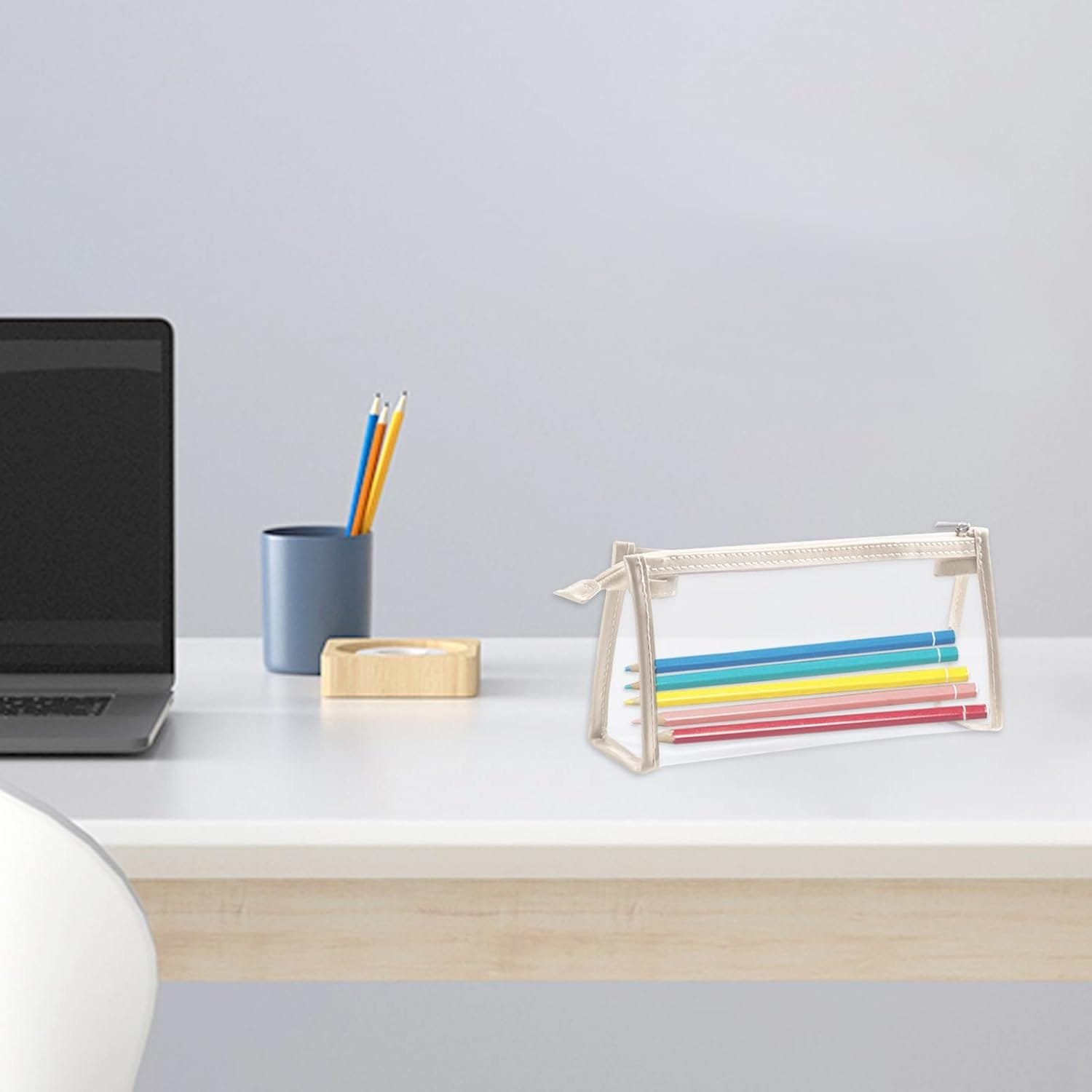 Bolsa De Papelería, Bolsa de Papelería Impermeable Transparente, Bolsa de Cosméticos Puede Contener Material Escolar, Cosméticos, Artículos de Papelería y Accesorios de Viaje - Imagen 6