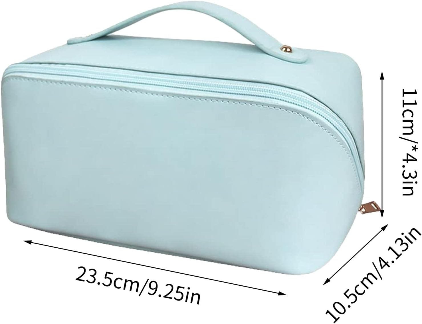 Ocobetom Bolsa cosmética de Viaje de Gran Capacidad, Bolsa portátil de Maquillaje de Viaje, Bolsa de Aseo de Cuero para artículos de tocador cosméticos de Cuidado de la Piel - Imagen 5