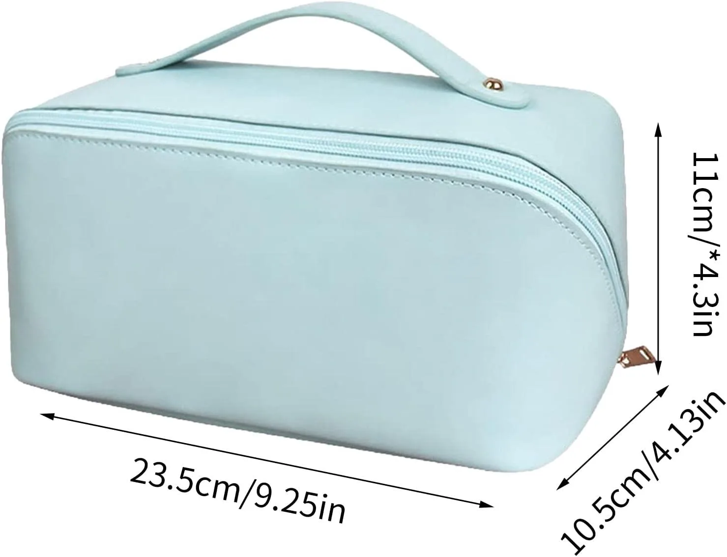 Ocobetom Bolsa cosmética de Viaje de Gran Capacidad, Bolsa portátil de Maquillaje de Viaje, Bolsa de Aseo de Cuero para artículos de tocador cosméticos de Cuidado de la Piel - Imagen 5