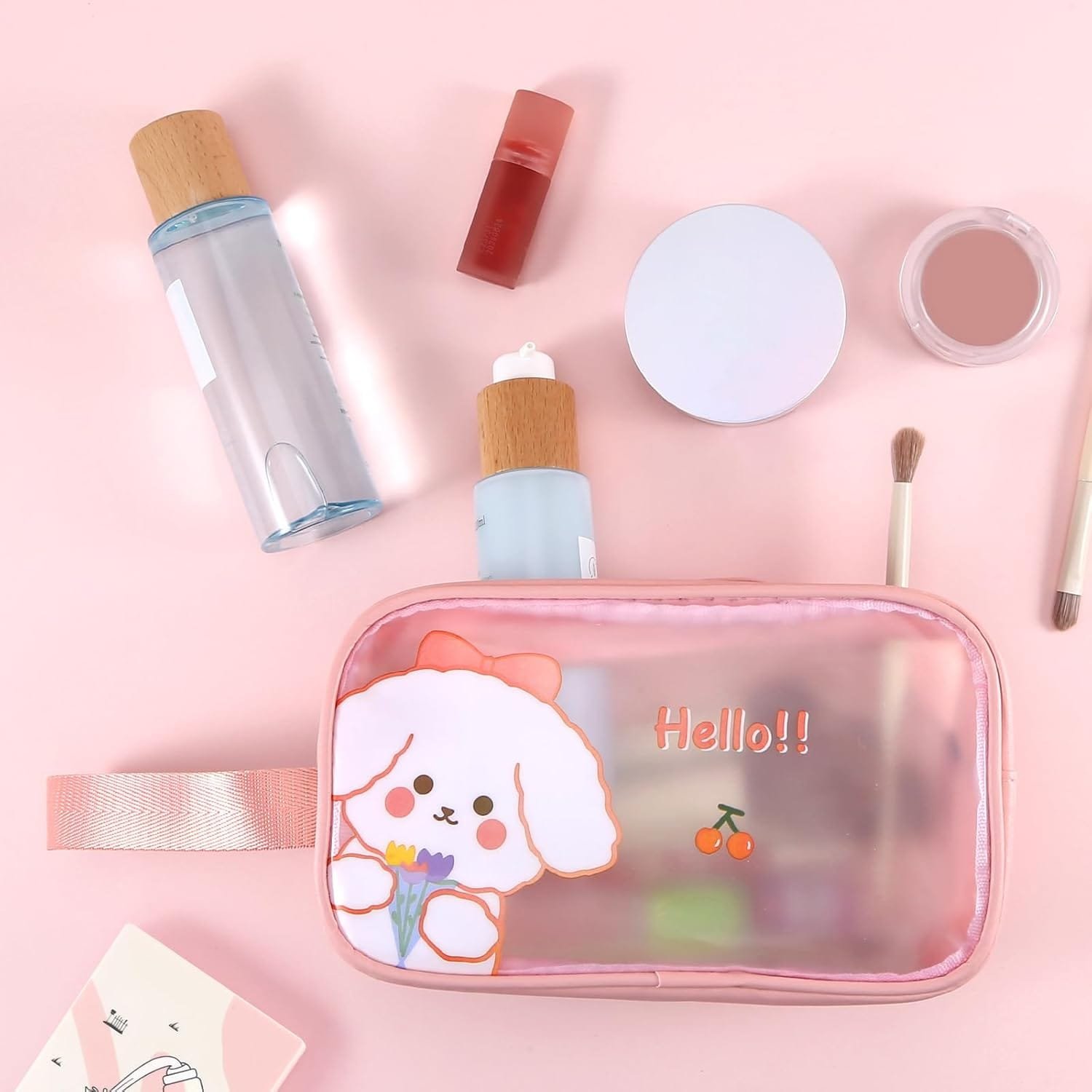 Boobeen Bolsa de Cosméticos Impermeable, Bolsa de Maquillaje de Viaje con Cremallera Transparente, Organizador de Cosméticos Multiusos para Viaje, Bolsas de Maquillaje Bolsas de Artículos de Baño - Imagen 3