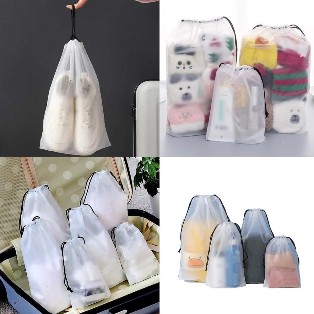 Bolsas para Zapatos 25 PCS Bolsas Transparentes con Cordón, Zapatos de Viaje Bolsa de Acabado, Multifunción Impermeable Bolsa a Prueba de Polvo Zapatos, para Cosméticos Ropa Calzado Artículos Viajes - Imagen 5