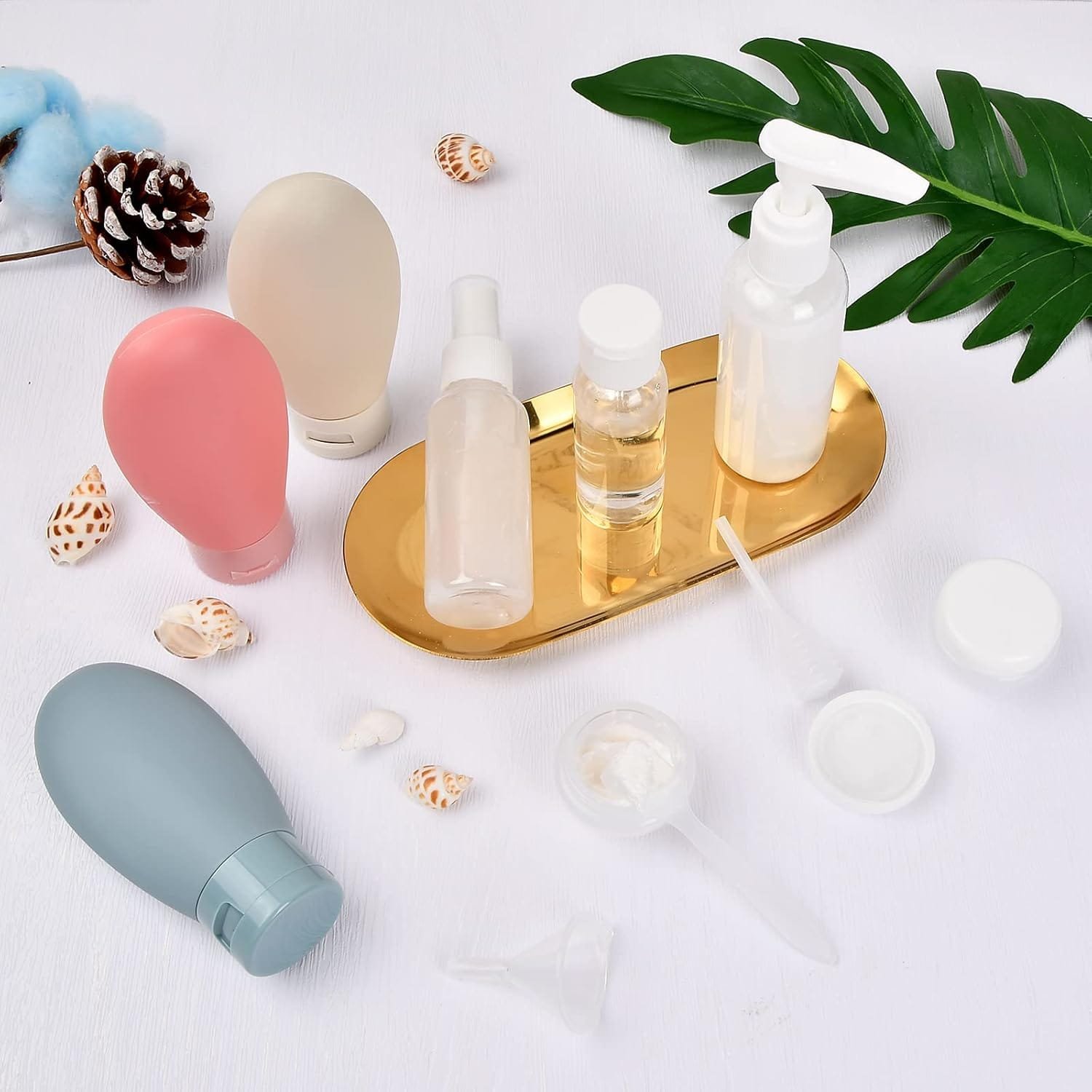 Dokeno 11 piezas Botellas de Viaje Silicona,Juego de Botes Viaje Rellenables,Juego de Botellas de Viaje Transparentes,Botellas de Plástico Viaje,para Champús Lociones y Artículos de Tocador - Imagen 6