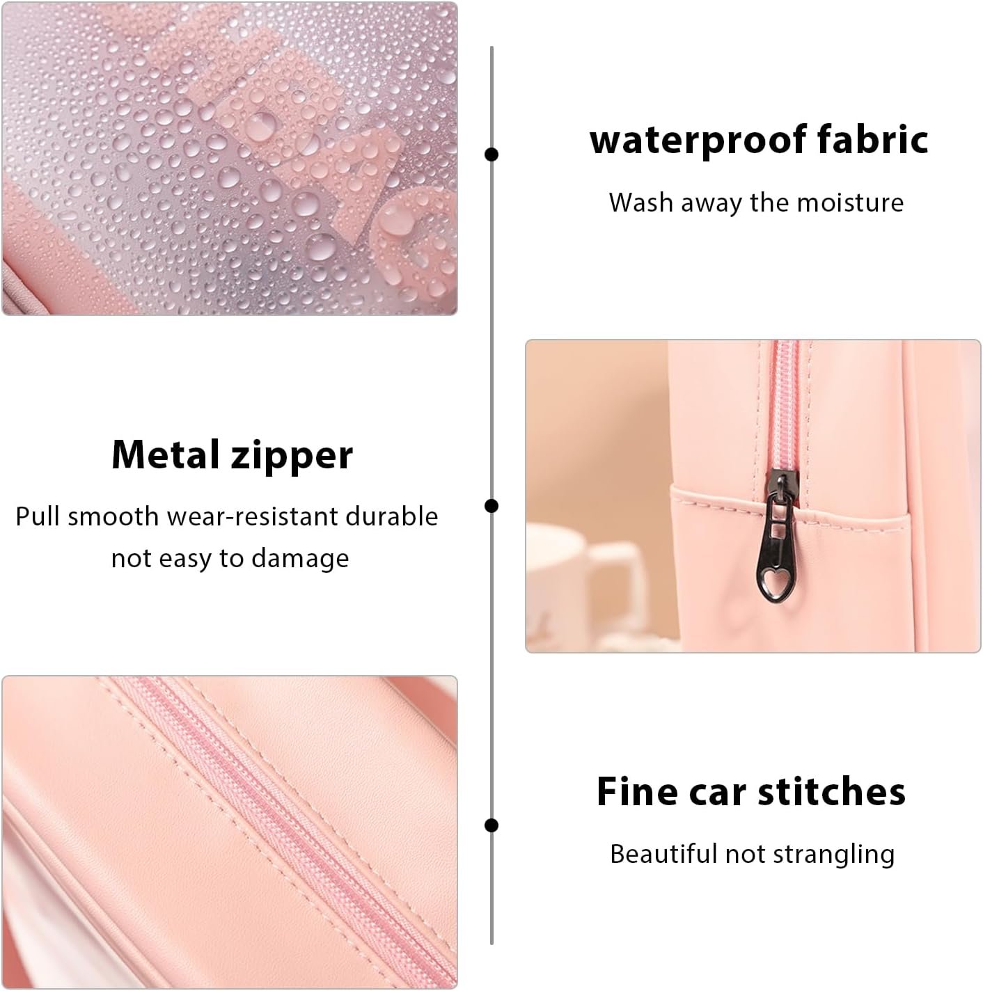 4 piezas Artículos de tocador, bolsas de maquillaje, bolsas de maquillaje de viaje transparentes, bolsas de maquillaje de viaje portátiles, artículos de tocador y bolsas de maquillaje, bolsas de - Imagen 4