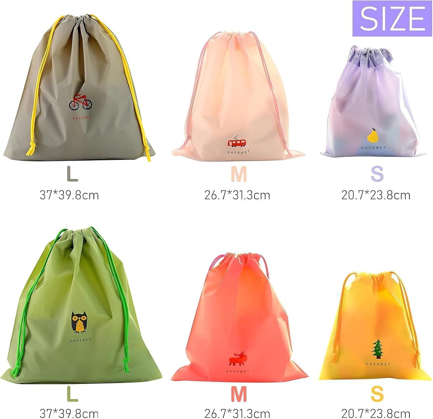 ZXCHOME 6 PCS Organizadores Equipaje Bag, Bolsa Organizadores Viaje Bolsa Organizadores para Ropa, Impermeable, para Almacenamiento Cosméticos, Ropa, Artículos Pequeños - Imagen 2