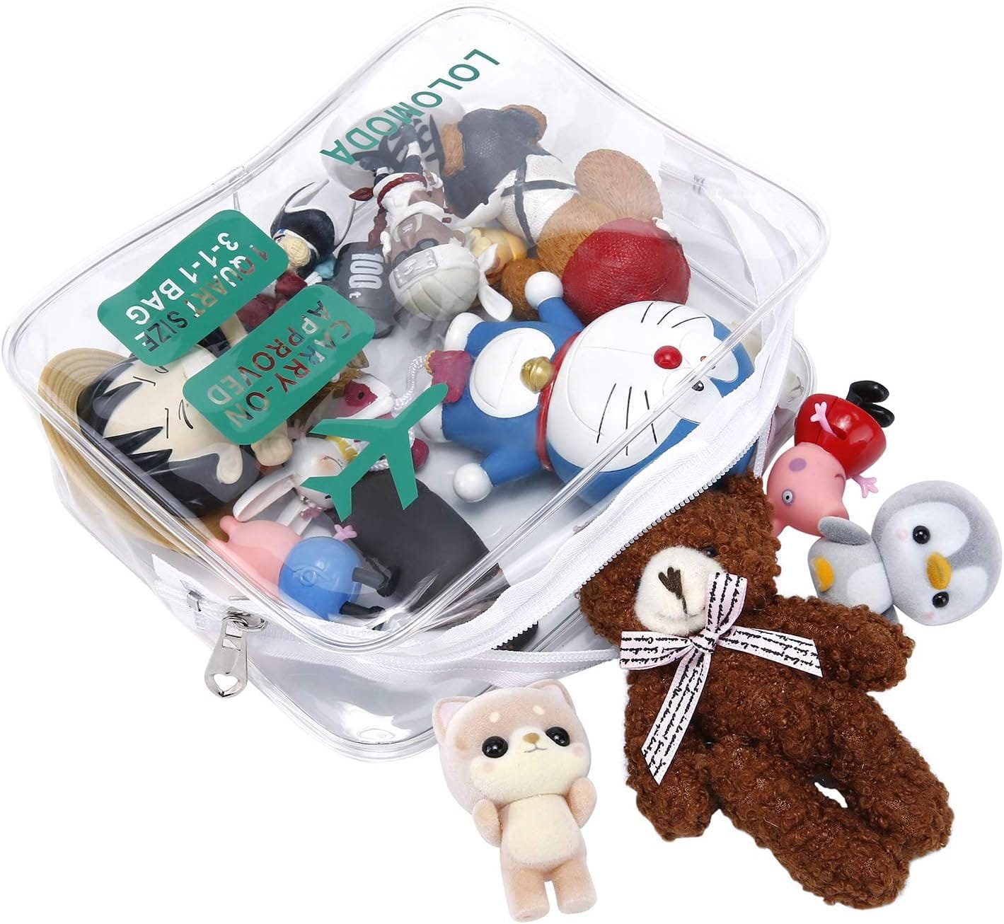 Kit de Aseo Transparente de 2 Piezas, Kit de Viaje para el avión, Conjunto de Viaje en Equipaje de Mano, Bolsa de cosméticos para Hombres y Mujeres TSA Bolsa de Transporte Conforme a la Norma - Imagen 9